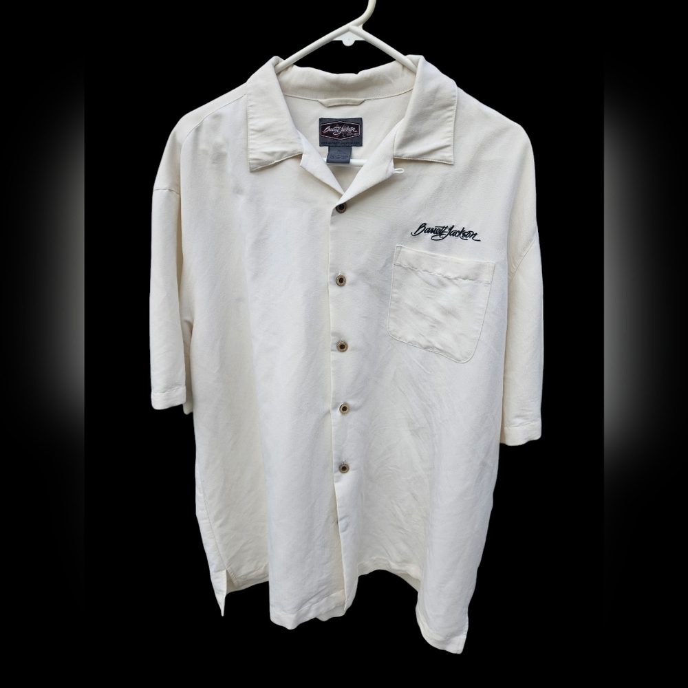 Barrett Jackson Mens Shirt Embroidered Classic Customs Short Sleeve Button Up XL